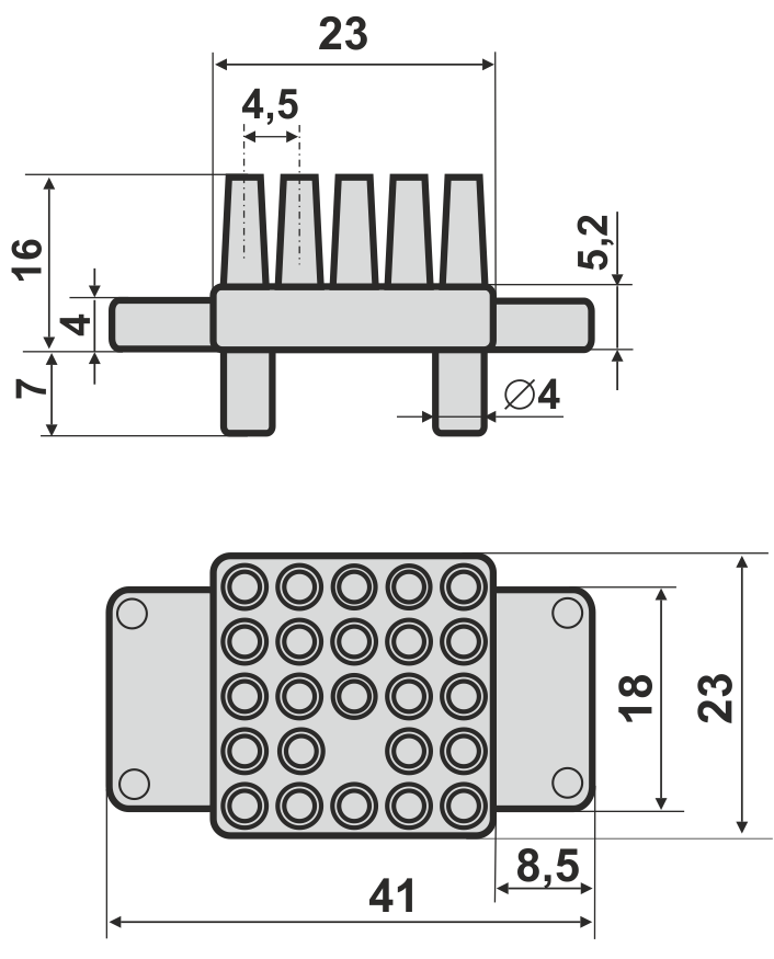 ЛИГРА - Игольчатый радиатор И-535, эскиз